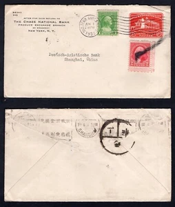 USA 1932 Stamped Envelope Cover U525 to China with Receivers. Watermarked #29 - Picture 1 of 4