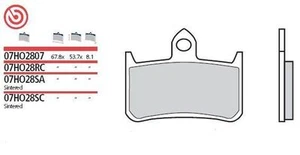 Plaquettes Avant brembo Honda NS 125/250 Bros 400/650 Rvf 400 VFR 400 HO2807 - Photo 1/1
