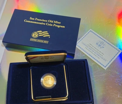 FREE GOLD!!! 2006 S, $5 Gold San Francisco Old Mint Commemorative, OGP & COA - Image 1 of 4