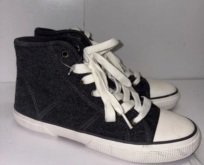 Zapatilla deportiva Lauren by Ralph Lauren para mujer talla 6B caña alta enero II franela gris y2k Foto 1 de 4