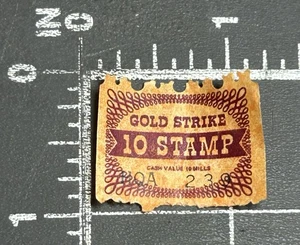 Vintage Antique Gold Strike 10 Stamp Cash Value Ten Mills HOA 239 Saving Stamps - Picture 1 of 2
