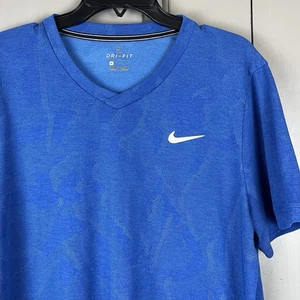 Nike Court Shirt Herren XL Blau Challenger Jacquard Tennis Kurzarm BV0766 - Bild 1 von 10