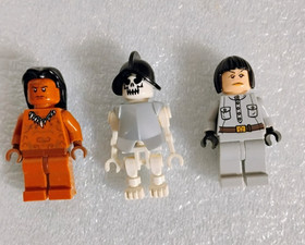 3 x LEGO Crystal Skull Mini figures Indiana Jones 7627 Akator Ugha Warrior Irina