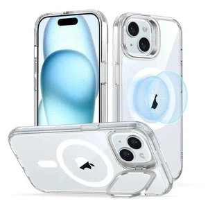 ESR Case für iPhone 15 Plus MagSafe Built-In Stash Stand Classic Series Clear - Bild 1 von 9