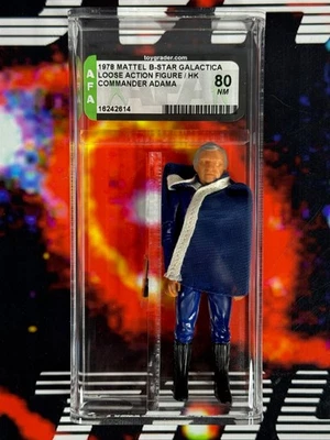 MATTEL vintage 1978 Battlestar Galactica COMMANDER ADAMA AFA 80 NM loose figure - Image 1 of 4