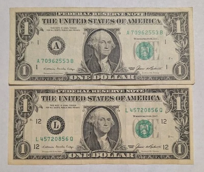 1985 Series $1 Dollar Federal Reserve Note Lot Of 2 - Image 1 of 2