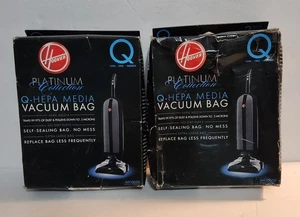2 Boxes of NEW HOOVER Platinum Type-Q HEPA Vacuum Bags 2-Pack AH10000 (4 Bags) - Picture 1 of 4