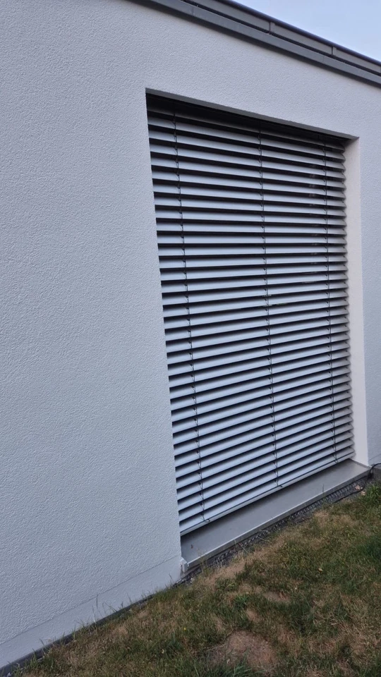 2X C80L FLAT ALU JALOUSIE AUSSENRAFFSTORE SEILFÜHRUNG + MOTOR GEBRACHT - Bild 1 von 4