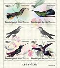 Niger - 2022 Hummingbirds, Carib, Collared Inca - 4 Stamp Sheet - NIG220214a