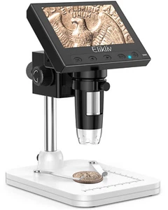 Elikliv 4.3" LCD Digital Microscope 50X-1000X Magnification 8LED Lights Black - Picture 1 of 11