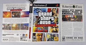 Grand Theft Auto Libery City Stories Sony PlayStation 2 Cover Art & Manual OEM - Picture 1 of 4