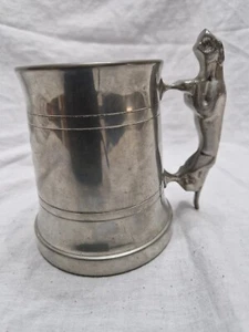 Vintage Jaguar Leaping English Pewter Tankard Stein - Picture 1 of 5