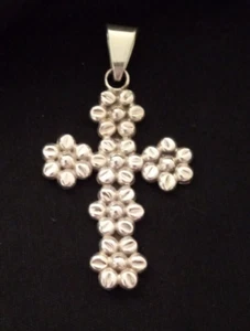 Taxco Sterling Silber Blumen Kreuz. - Bild 1 von 7
