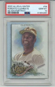 2022 TOPPS ALLEN & GINTER SILVER PORTRAIT ROBERTO CLEMENTE PIRATES PSA 10 RARE - Picture 1 of 2