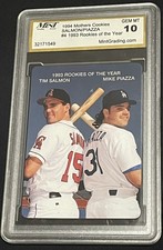 1994 Mike Piazza /Tim Salmon Mothers Cookies 1993 Rookie of the Year