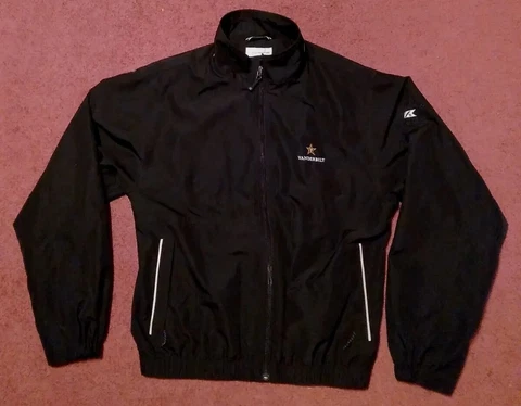 VANDERBILT COMMODORES CUTTER & BUCK ADULT SIZE SMALL FULL ZIP BLACK JACKET Cover