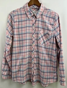 Vineyard Vines Ladies’ Long Sleeve Shirt Size 12 Pink Plaid - Picture 1 of 11