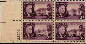 US Scott 932 FDR White House Plate Block of 4 MNH - Picture 1 of 1