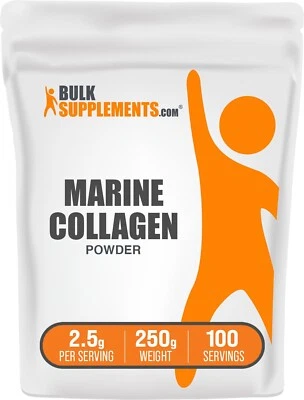 BulkSupplements colágeno hidrolisado (peixe) em pó 250g - 2,5g por porção - Imagem 1 de 4