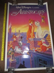 Locandina film ORIGINALE GLI ARISTOGATTI 27x41 ROTOLATA 1987 Walt Disney - Foto 1 di 2