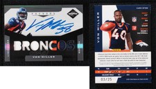 2011 Panini Limited Material Phenoms Spotlight Silver /25 Von Miller Rookie RC