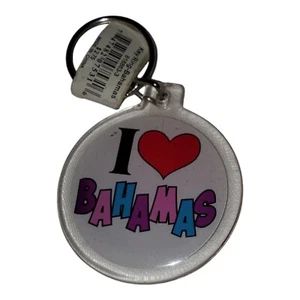 I Love Bahama Insel Souvenir Kunststoff Schlüsselanhänger / Keychain - Bild 1 von 1