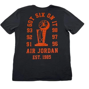 Rare Air Jordan Shirt Large L Dri Fit Bulls We Got Six On It Championships - Picture 1 of 9