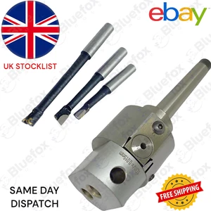 1.5'' PRECISION ADJUSTABLE BORING HEAD WITH MT1 SHANK & 3PCS CARBIDE BORING BARS - Picture 1 of 7