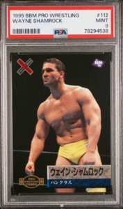 1995 BBM Pro Wrestling #112 Wayne Ken Shamrock Rookie Card RC PSA 9 Mint UFC - Picture 1 of 2