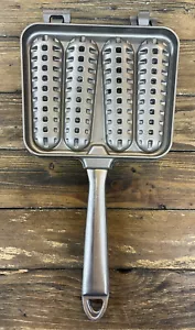 Nordic Ware Waffle Dippers Stick Maker Silver Nonstick Manual Stovetop Pan - Picture 1 of 6