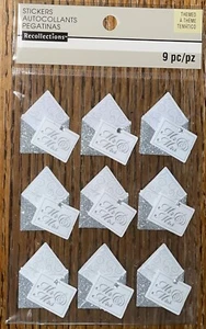 Recollections Envelope Seals Mr & Mrs Label Wedding Love 3D Scrapbook Stickers - Picture 1 of 4