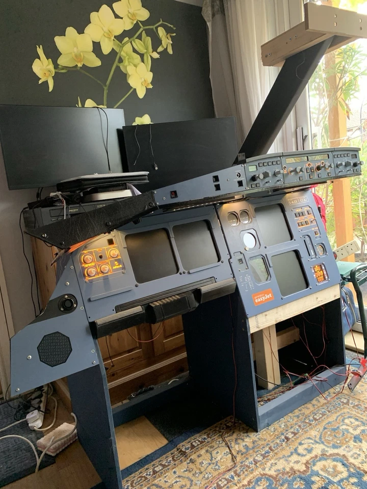 A320 MIP With Thrustmaster Throttles, Dummy Trim Wheels, And More - Image 1 of 4