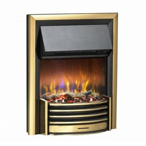 Dimplex Lerwick Brass Inset Electric Fire Unique Optiflame 3D LER20BR3D Grade C - Picture 1 of 6