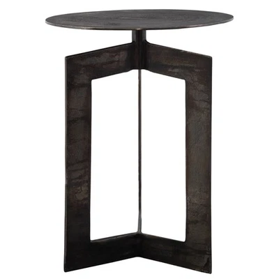 Mesa de acento de aluminio Uttermost 22995 Deltoid 18"W - Gunmetal Foto 1 de 3