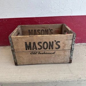 Vintage Mason's Old Fashioned Root Beer Crate Bluffton Indiana - Picture 1 of 10