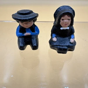 Vintage Gusseisen Amish Junge und Mädchen Miniaturen bezaubernd!! - Bild 1 von 5