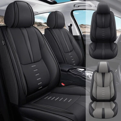 Deluxe Car 2/5 Seat Covers Faux Leather Protector For HYUNDAI SONATA 2004-2014 Foto 1 de 4