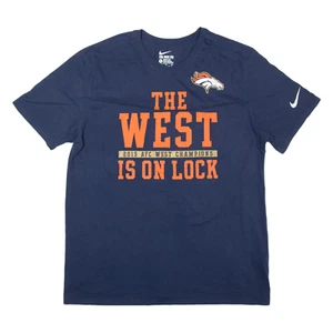 NIKE Denver Broncos Mens T-Shirt Blue USA XL - Picture 1 of 6