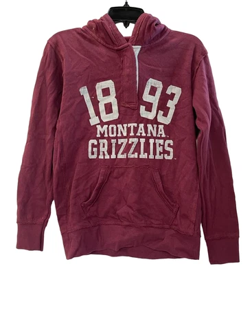 Colosseum Athletics Montana Grizzlies Pullover Hoodie Jacket, Maroon, Small Cover