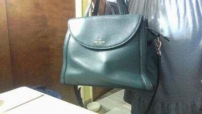 Kate Spade Cobble Hill Medium Adrien Leather Satchel Purse Shoulder Strap Teal - Image 1 of 4