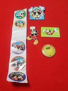 Vtg DVC Disney Vacation Club Stickers Mickey Minnie Mouse +button Pin Lot - Picture 1 of 13
