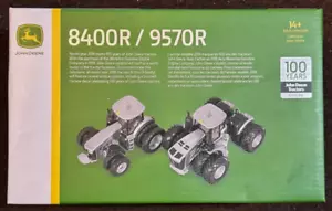 JOHN DEERE 8400R & 9570R 2 pc Silver Set 100 years 1/64 scale - Picture 1 of 7