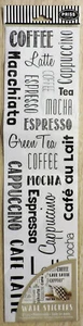 21PC PRISS PRINTS COFFEE BAR WALL STICKERS COFFEE CAFE LATTE MOCHA EXPRESSO NEW - Picture 1 of 3