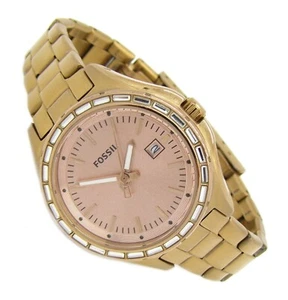 Fossil Dylan Damen Armbanduhr Kristall Datum Rosé-Gold AM-4398 5ATM Bat neu S218 - Bild 1 von 2