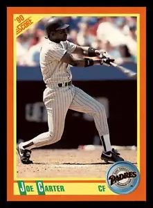 1990 Score Rookie & Traded Joe Carter #19T San Diego Padres Mint - Picture 1 of 2