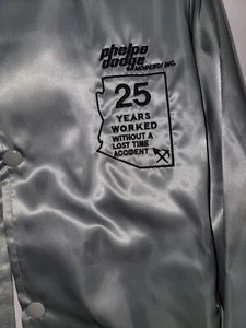 Phelps Dodge Collectables Morenci 25Years Safty Award Men's Large Satin Silver - Picture 1 of 6