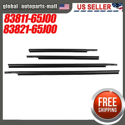 4 PIEZAS para Suzuki Grand Vitara 09-13 Puerta Vidrio Cinturón Moldura Exterior Restripa Foto 1 de 4