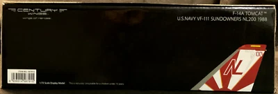 CENTURY WINGS F-14A TOMCAT MARINA DE EE. UU. VF-111 SUNDOWNERS NL200 1988 "RARO" Foto 1 de 4