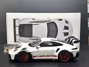 1/12 Scale Porsche 911/992 GT3 RS 2022 - White w/ Red Diecast Model Car by Norev - Picture 1 of 11