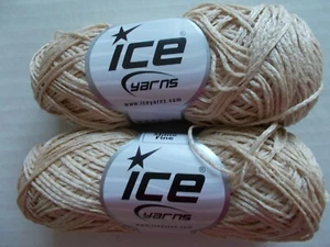 Hilos de Hielo Cadena Brillo Hilo Fino, Beige, Lote de 2 (187 yardas ea) - Imagen 1 de 2
